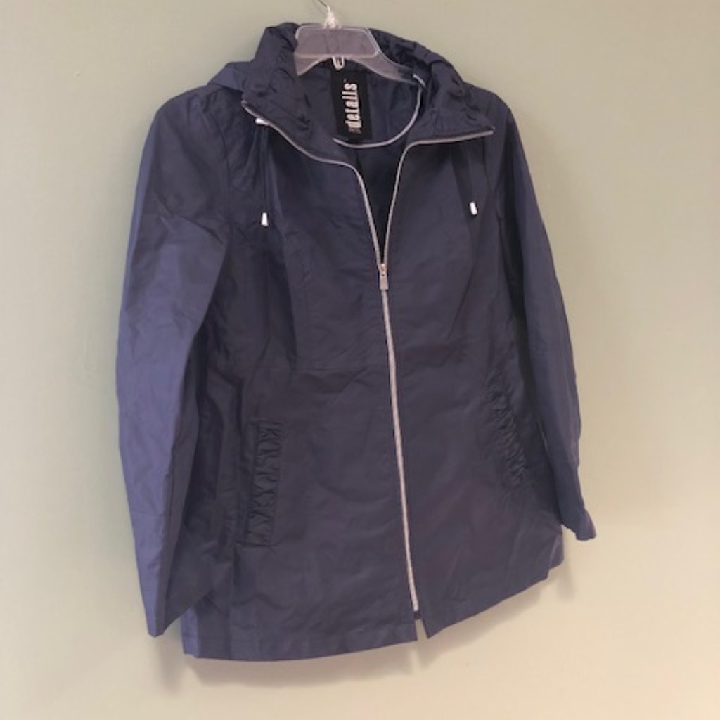 Blue Slicker Dress Rain Driving Coat Jacket Nwot Never Worn